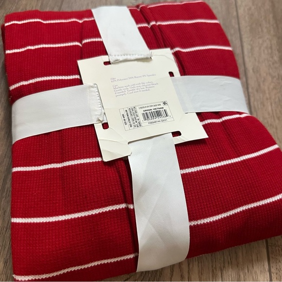 NWT!! Women’s Red Striped Thermal Pajama Set, Long Sleeves, Pants, Gift, Large - Picture 8 of 9